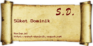 Süket Dominik névjegykártya